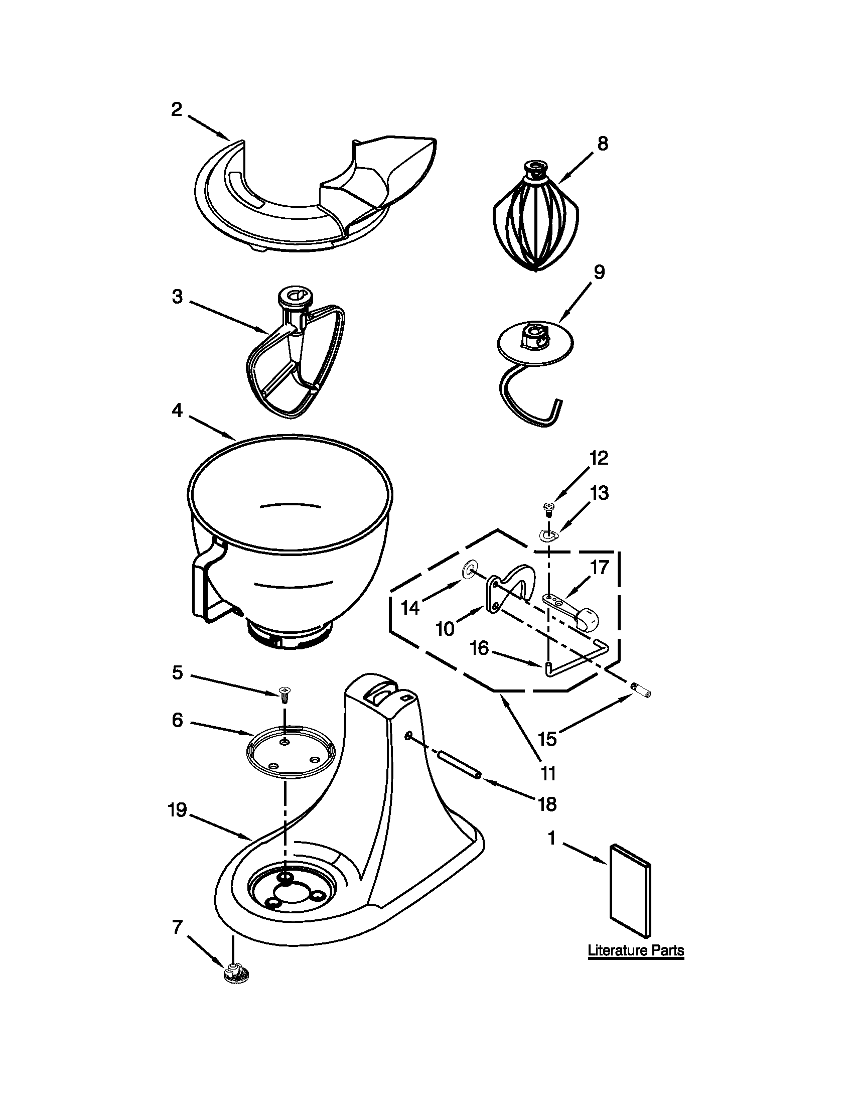 KitchenAid KSM100PSER0 base and pedestal unit diagram