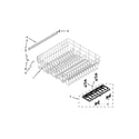 Whirlpool WDF750SAYB2 upper rack and track parts diagram