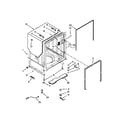Whirlpool WDT790SAYM2 tub and frame parts diagram