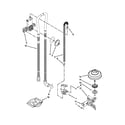 Whirlpool WDT910SSYB2 fill, drain and overfill parts diagram