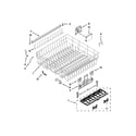 Whirlpool WDT910SSYB2 upper rack and track parts diagram