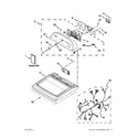 Whirlpool 7MWED5600BW0 top and console parts diagram