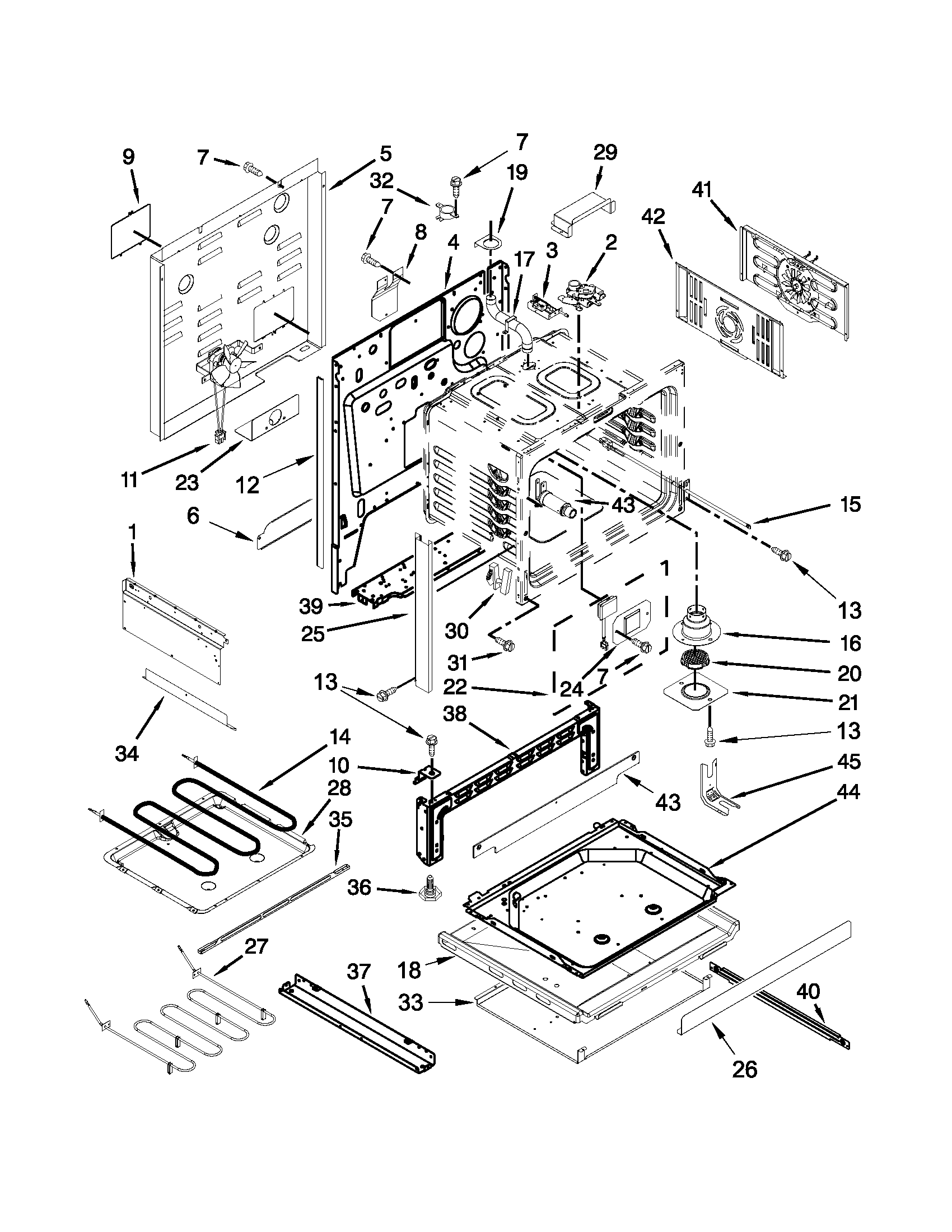 Jenn-Air JES8860CCS00 chassis parts diagram