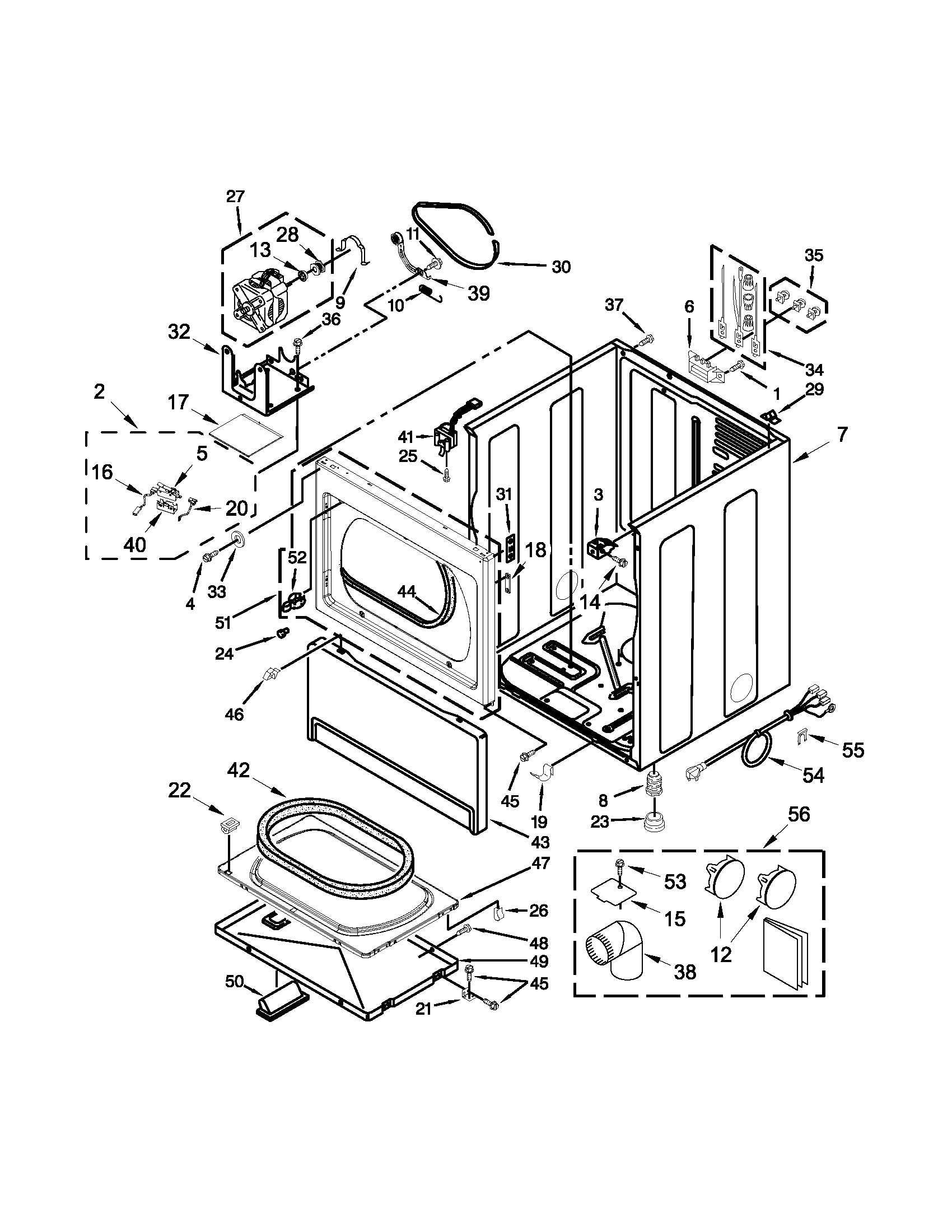 Maytag MDE18MNAZW0 cabinet parts diagram