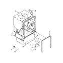 Whirlpool WDF735PABW0 tub and frame parts diagram