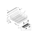 Whirlpool WDF735PABW0 upper rack and track parts diagram