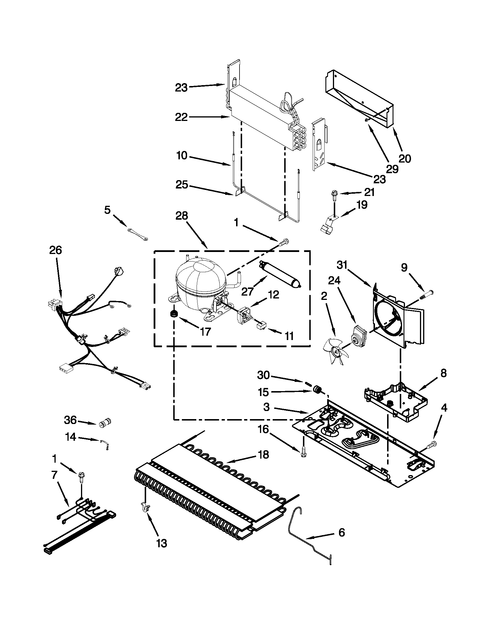 Jenn-Air JFX2597AEP2 unit parts diagram
