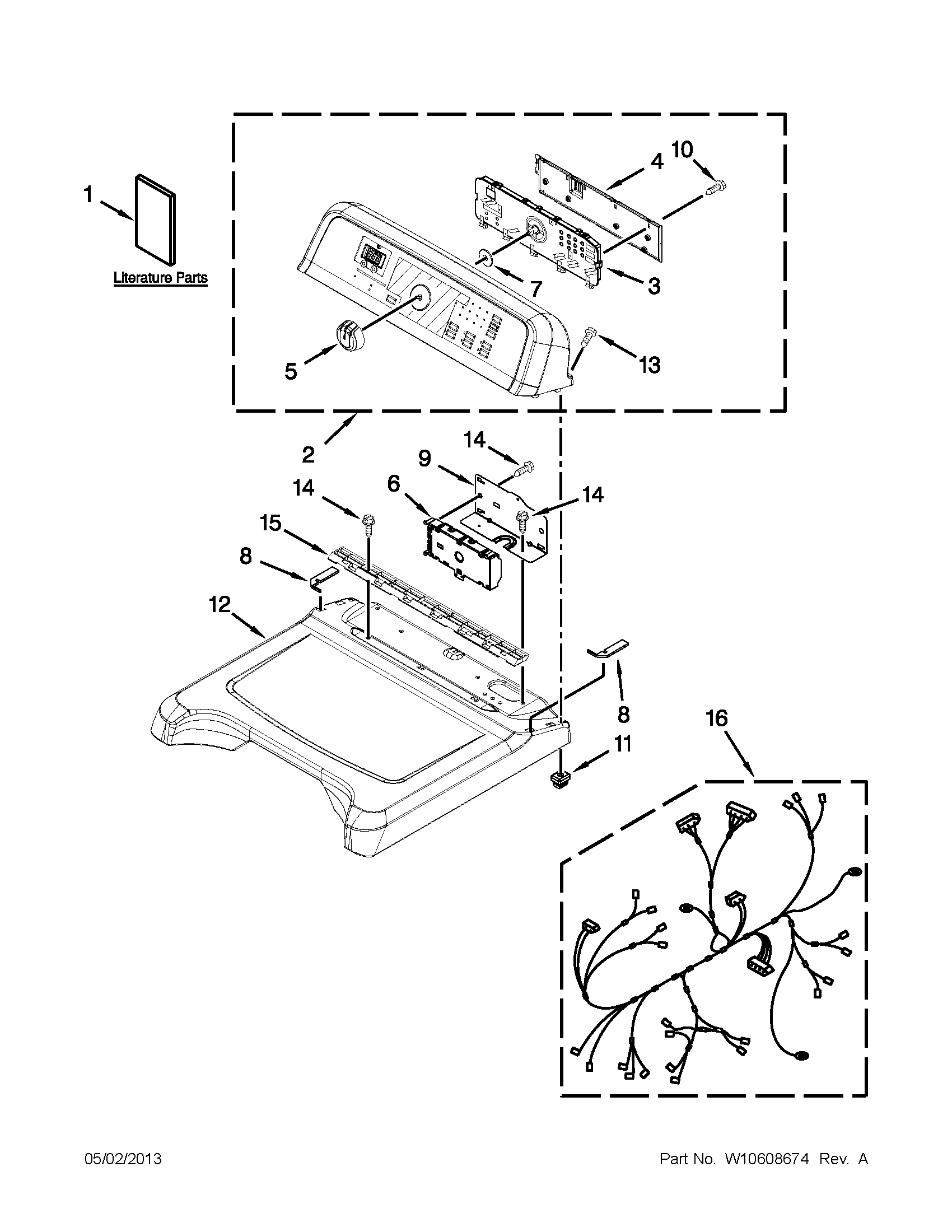 Maytag MEDB950YG2 top and console parts diagram