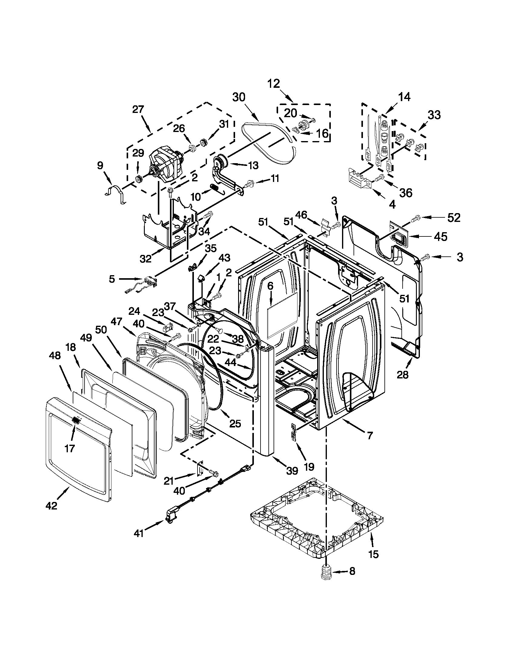 Maytag MEDB950YG2 cabinet parts diagram