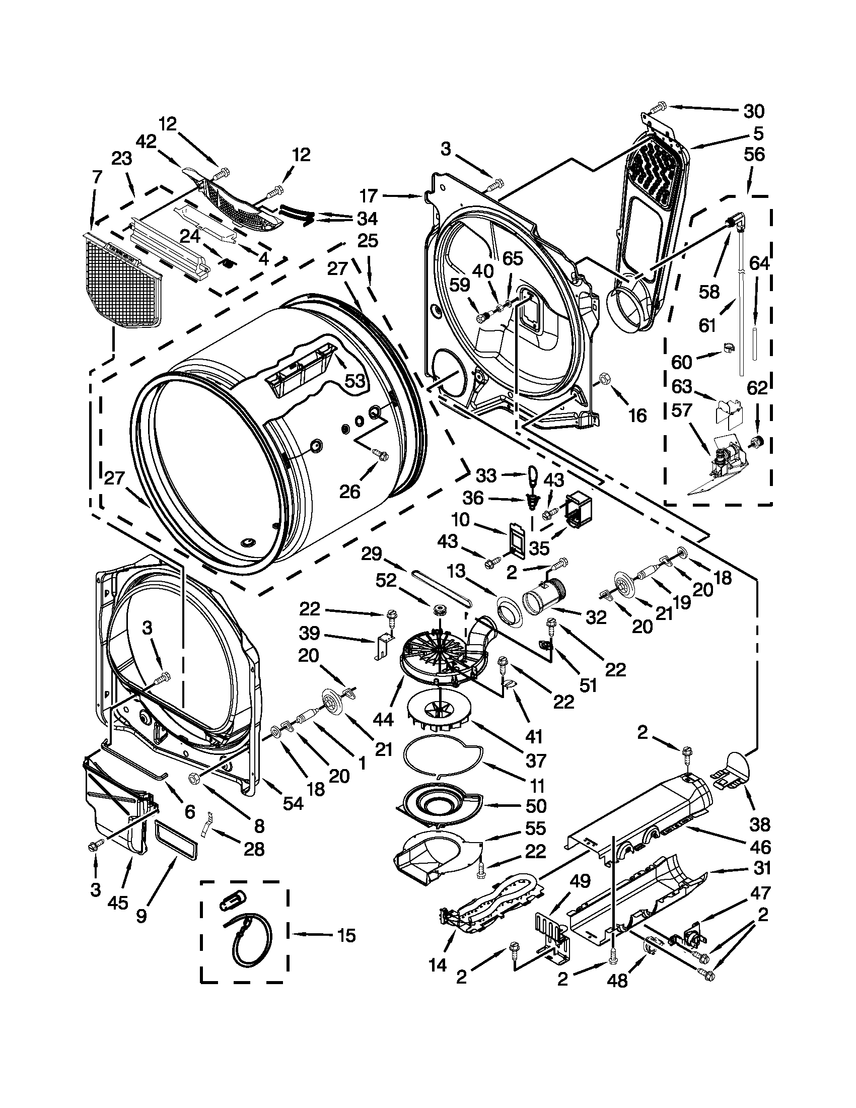 Maytag MEDB950YG2 bulkhead parts diagram