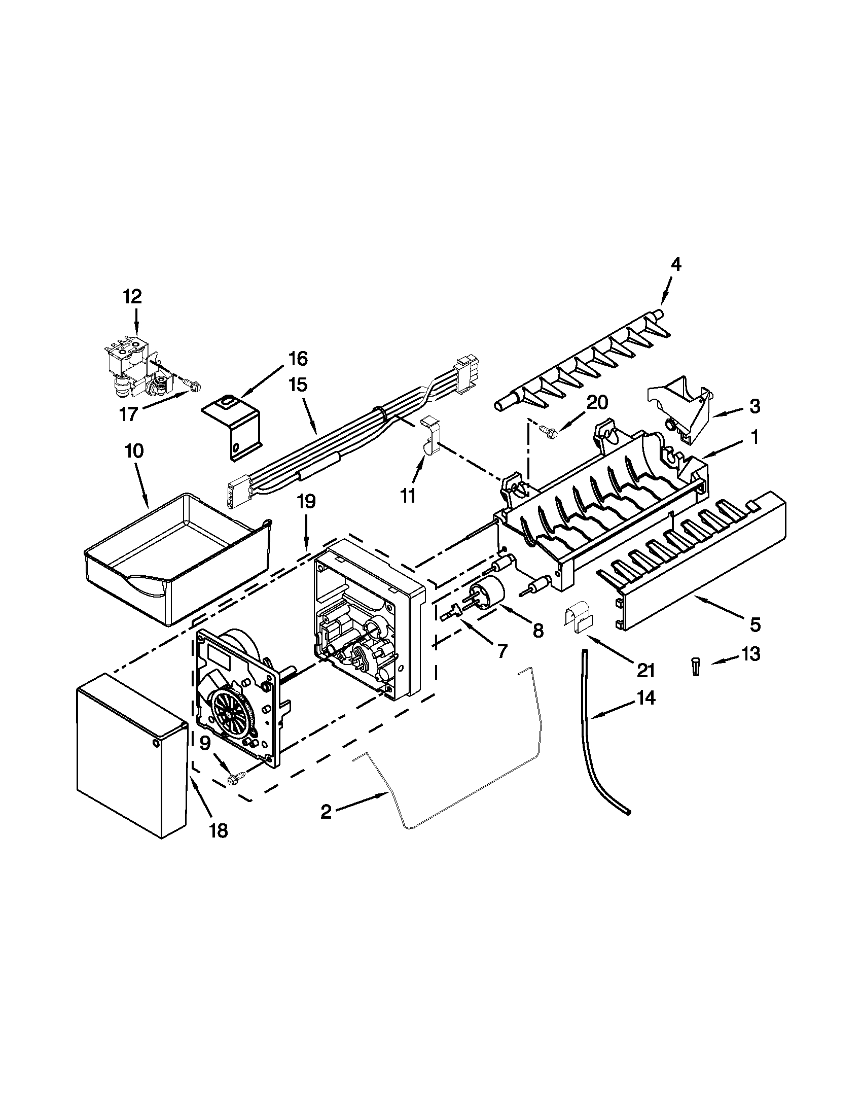 KitchenAid KBFS22EWMS7 icemaker parts diagram