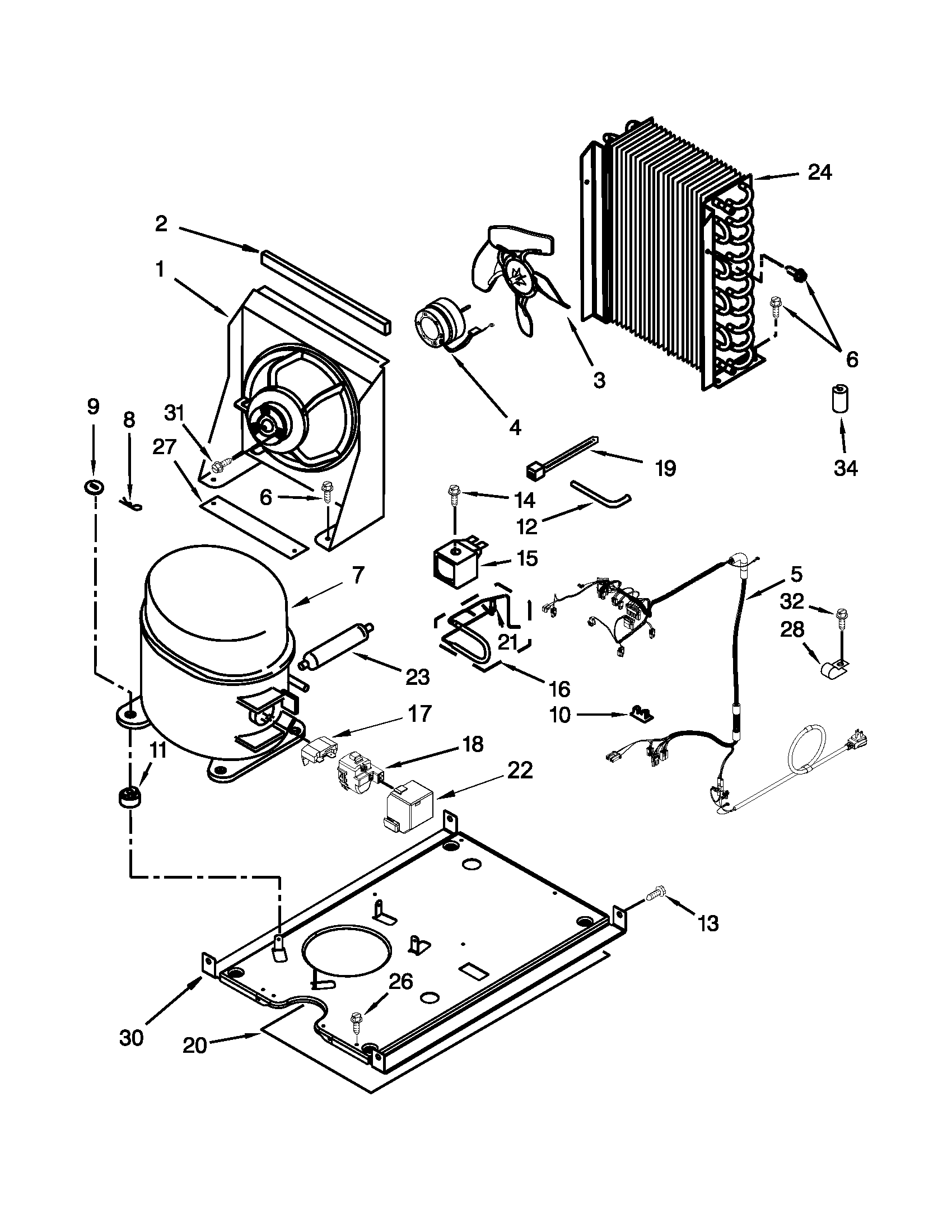 KitchenAid KUIO18NNXS2 unit parts diagram