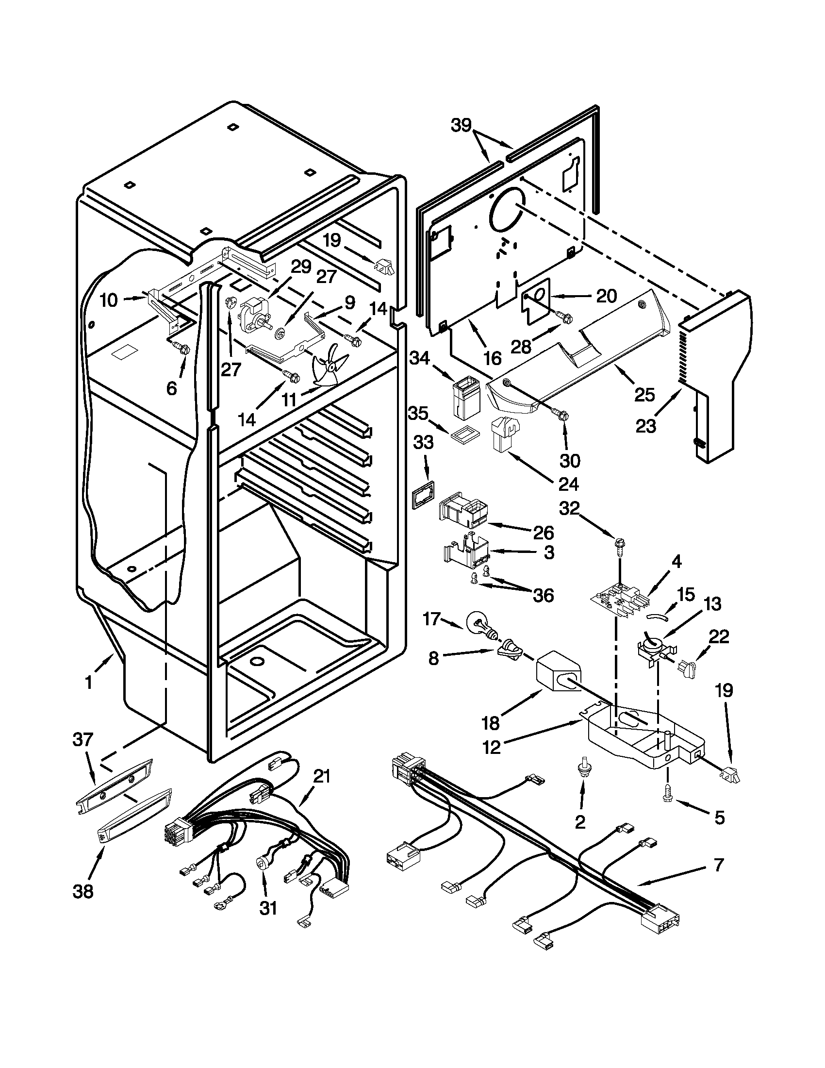Whirlpool W8RXNGMWD04 liner parts diagram