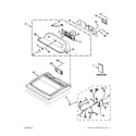 Whirlpool 7MWGD5700BC0 top and console parts diagram