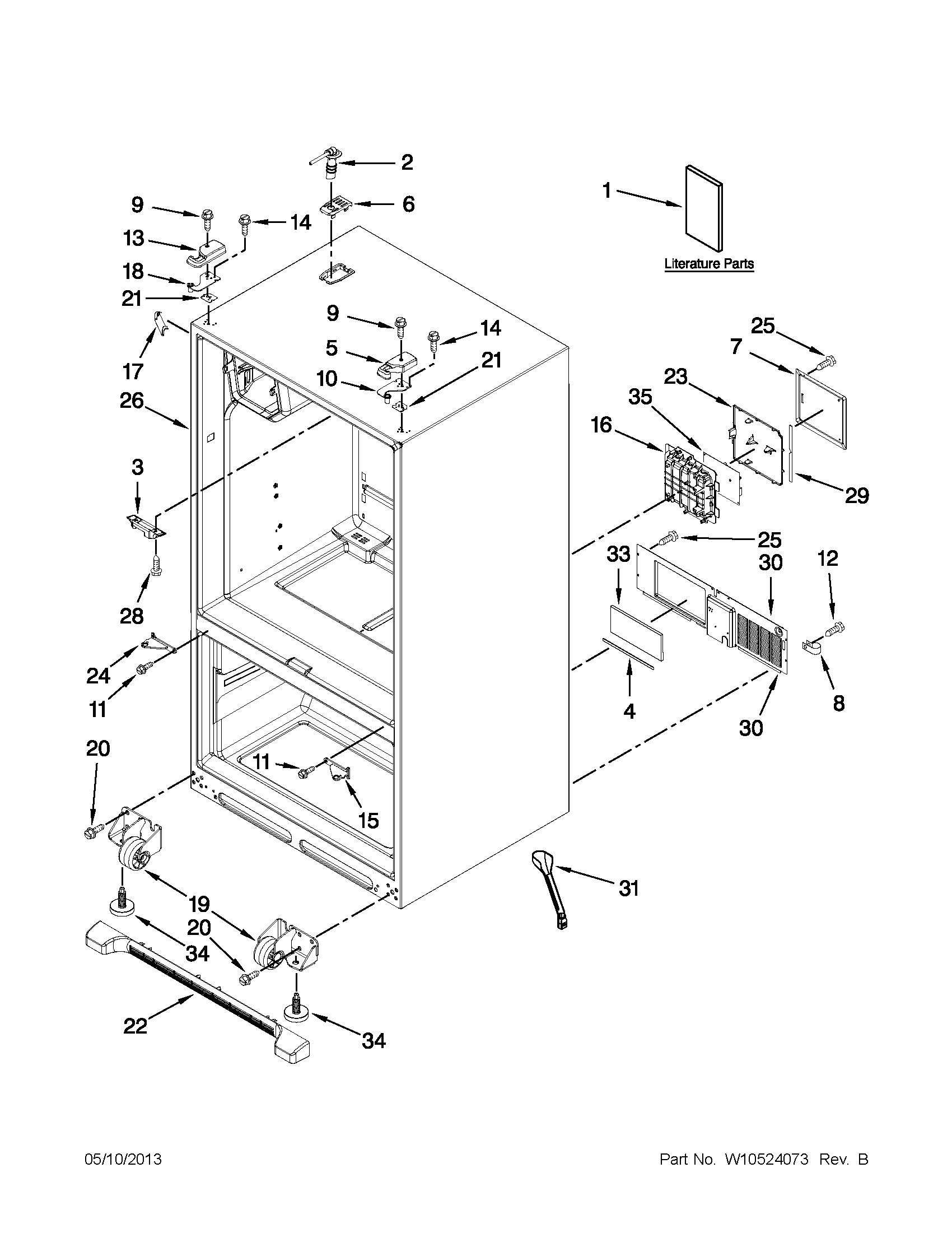 Jenn-Air JFI2089WES8 cabinet parts diagram