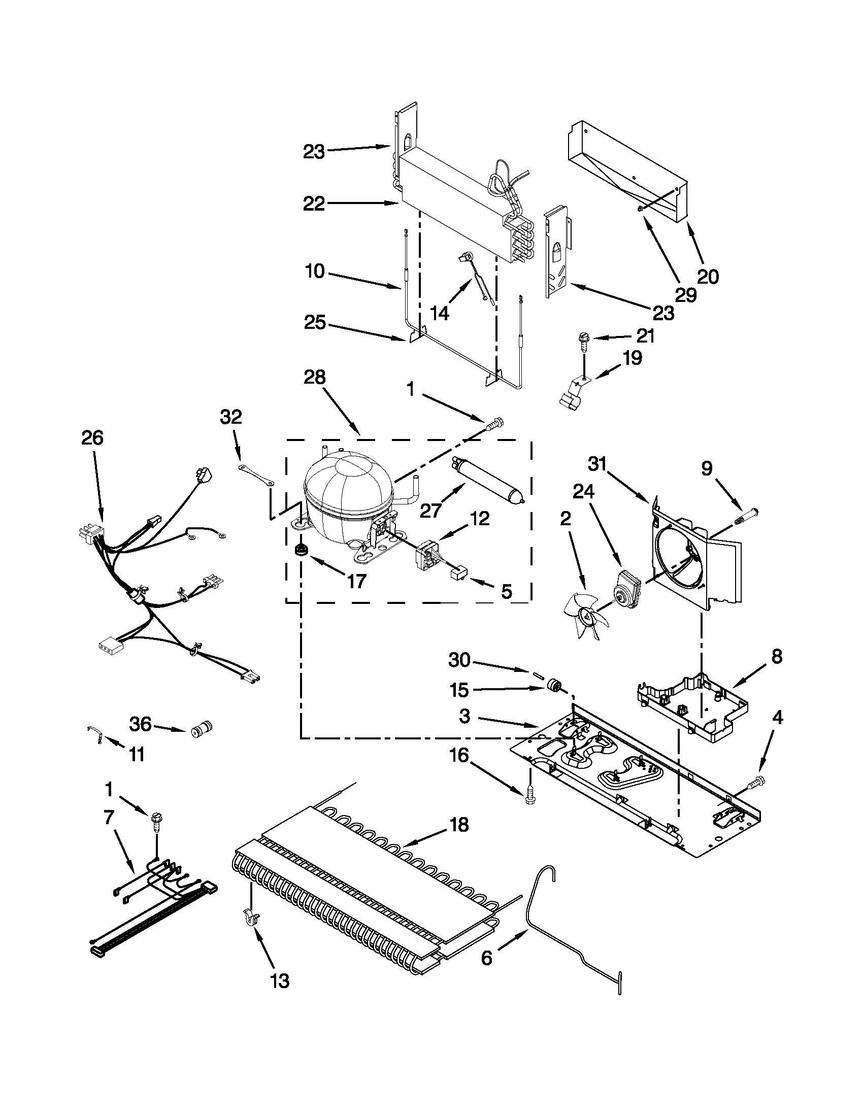 Jenn-Air JFI2089WES8 unit parts diagram