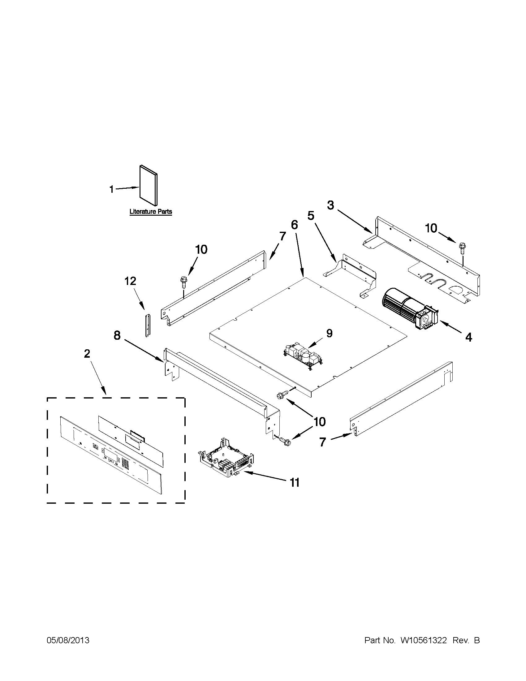 Jenn-Air JJW2330WS01 control panel parts diagram