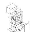 Whirlpool WDF510PAYD8 tub and frame parts diagram