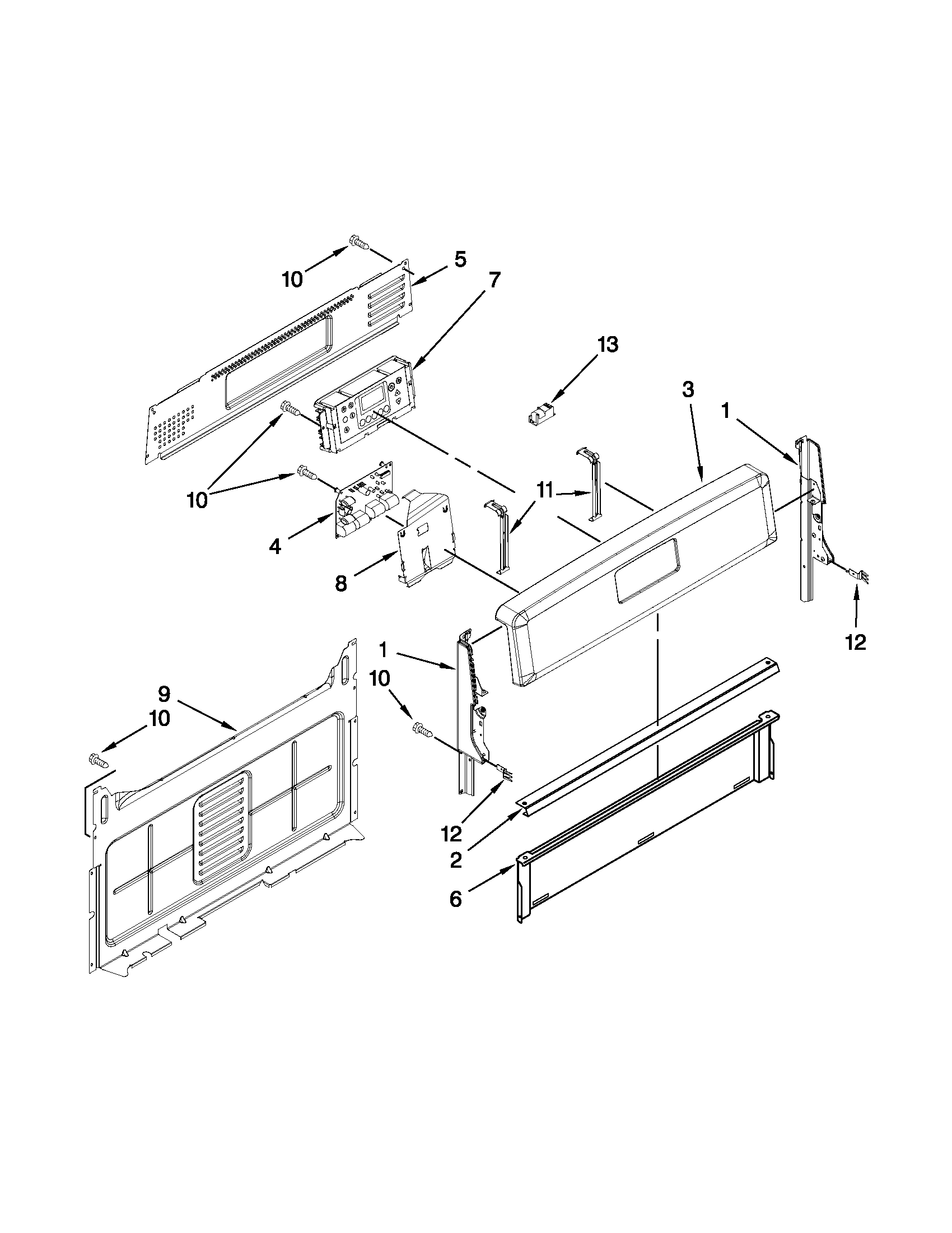 Maytag MGR8674AS1 control panel parts diagram