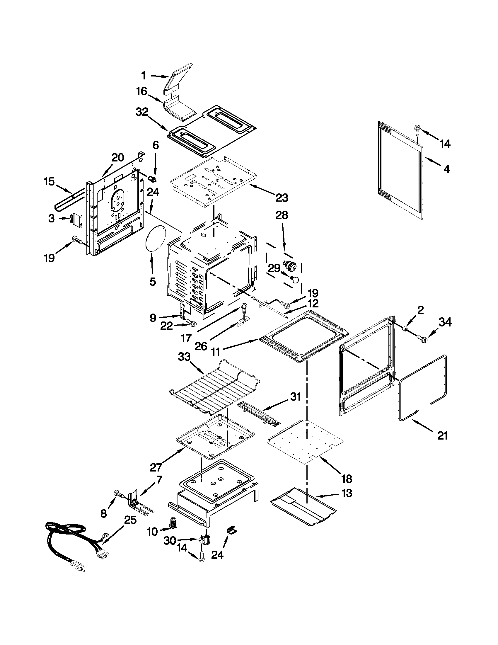 Maytag MGR8674AS1 chassis parts diagram