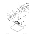 Maytag MDG18MNAGW0 top and console parts diagram