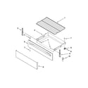 Maytag YMER7765WW3 drawer and broiler parts diagram