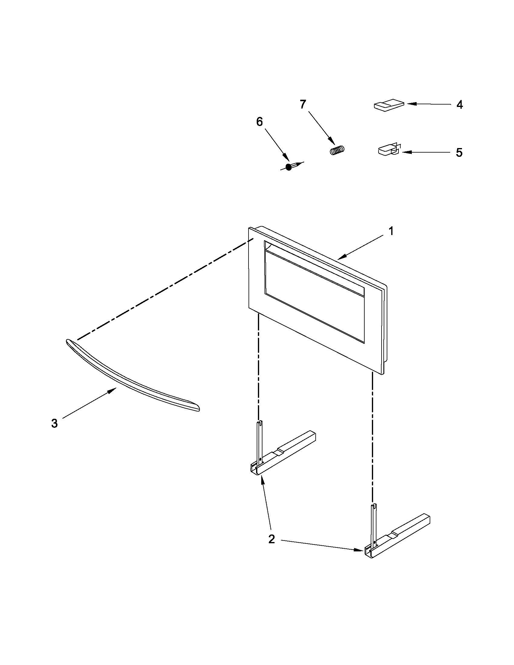 Jenn-Air JBS7524BS0 oven door diagram