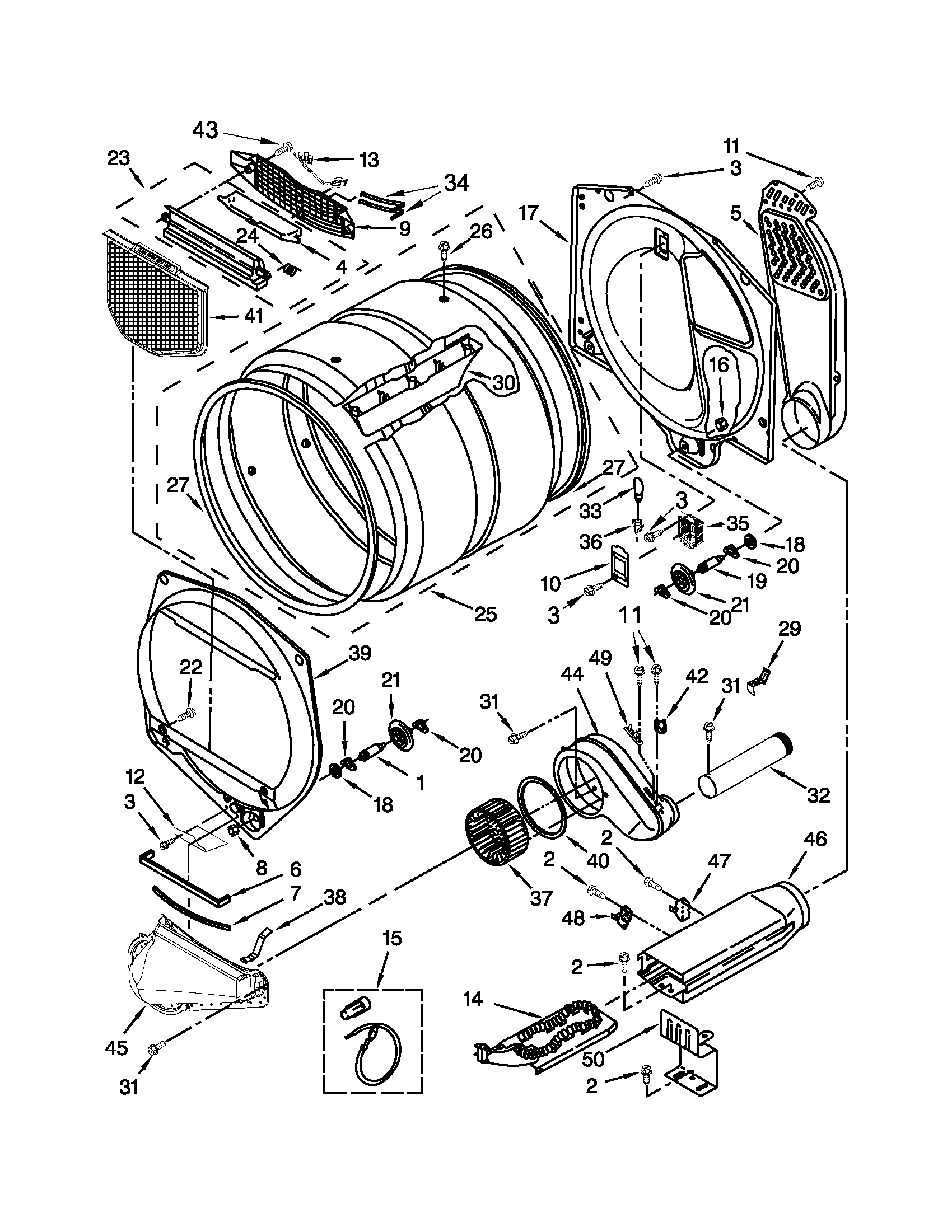 Maytag 7MMEDX550XW1 bulkhead parts diagram