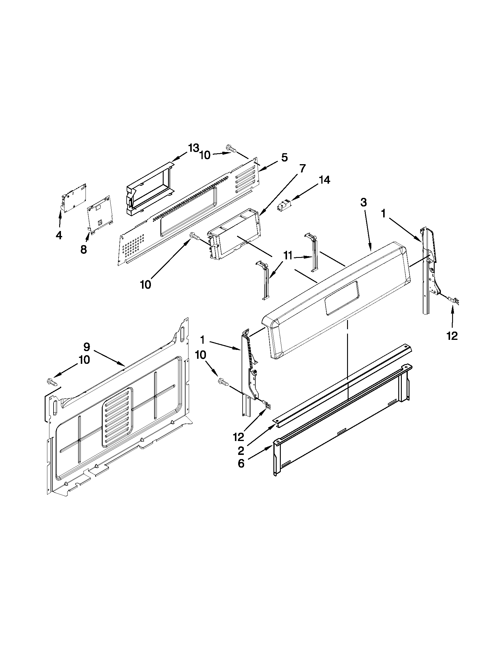 Maytag MGR8775AW1 control panel parts diagram
