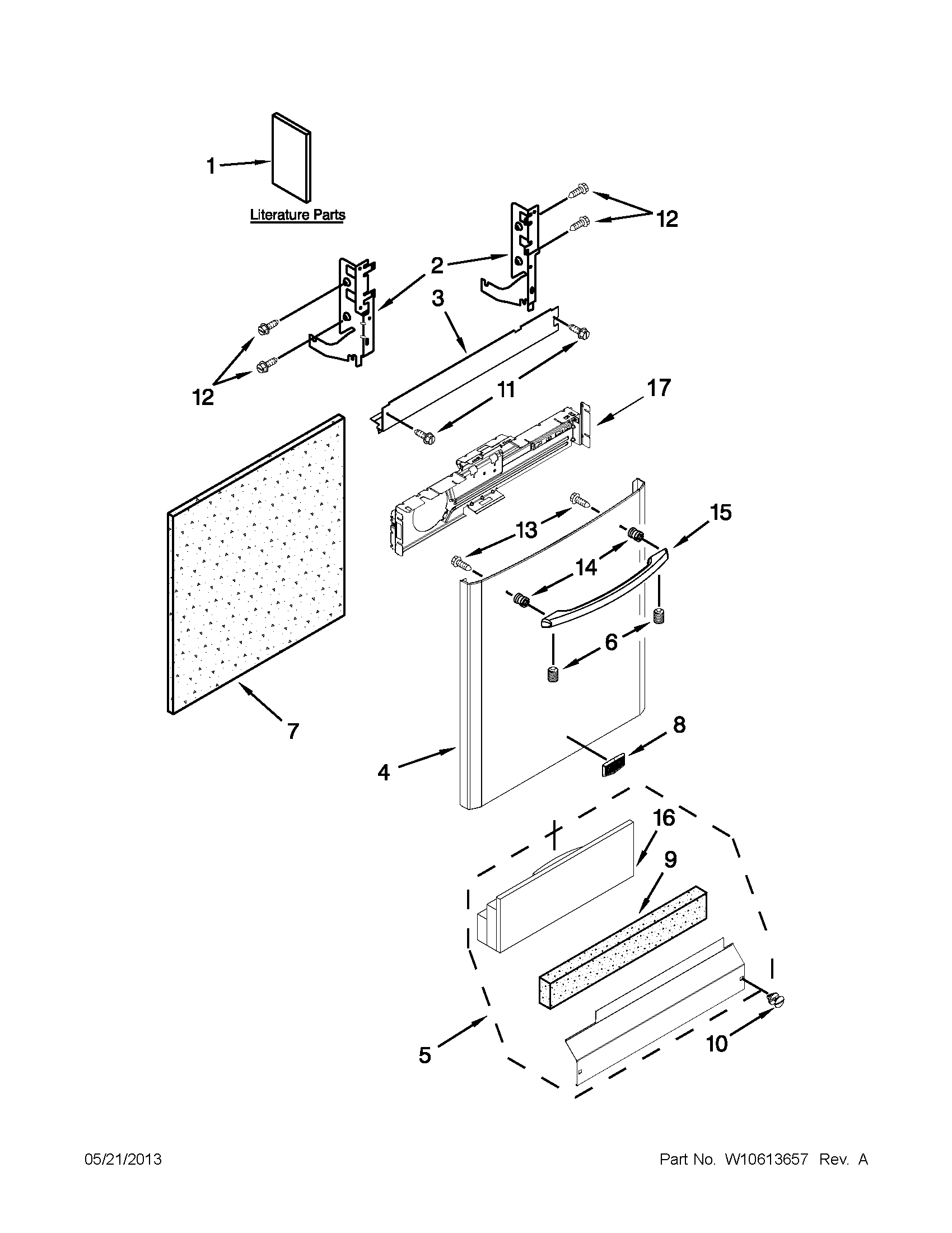 Maytag MDB8959SBW2 door and panel parts diagram