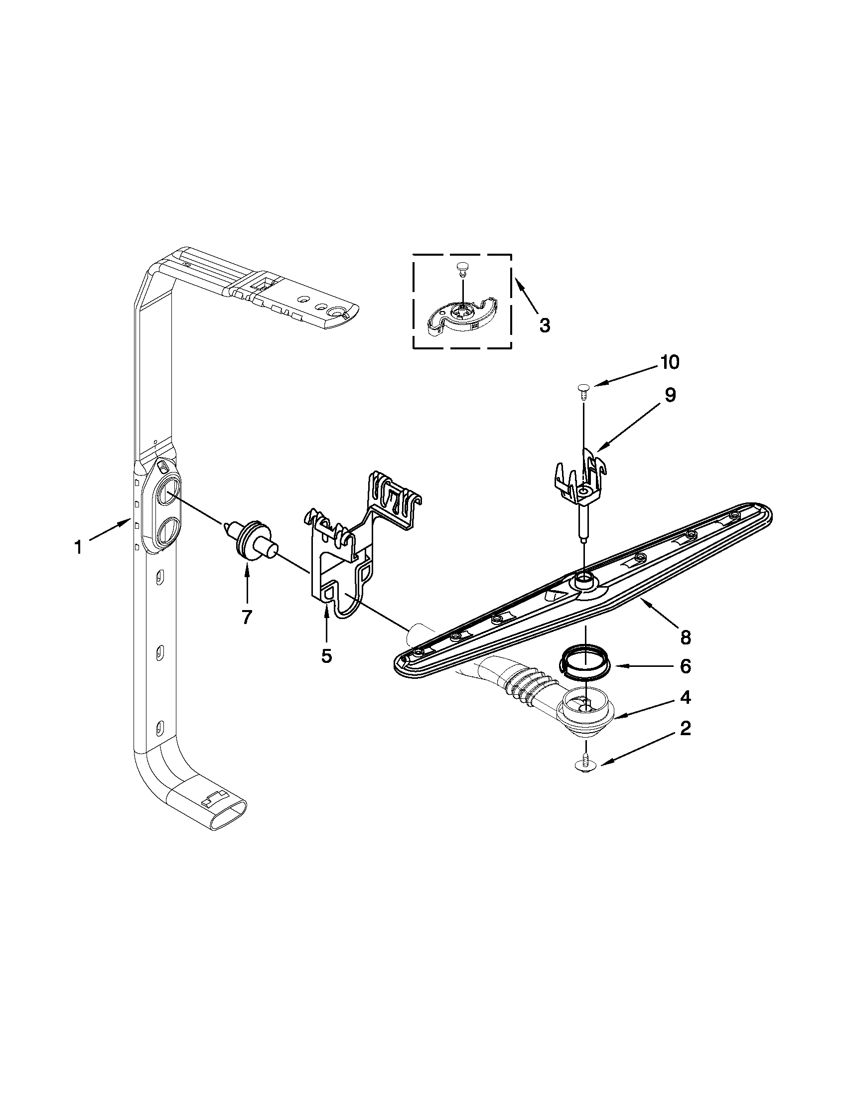 Maytag MDB8959SBW2 upper wash and rinse parts diagram