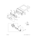 Whirlpool YWED88HEAW1 top and console parts diagram