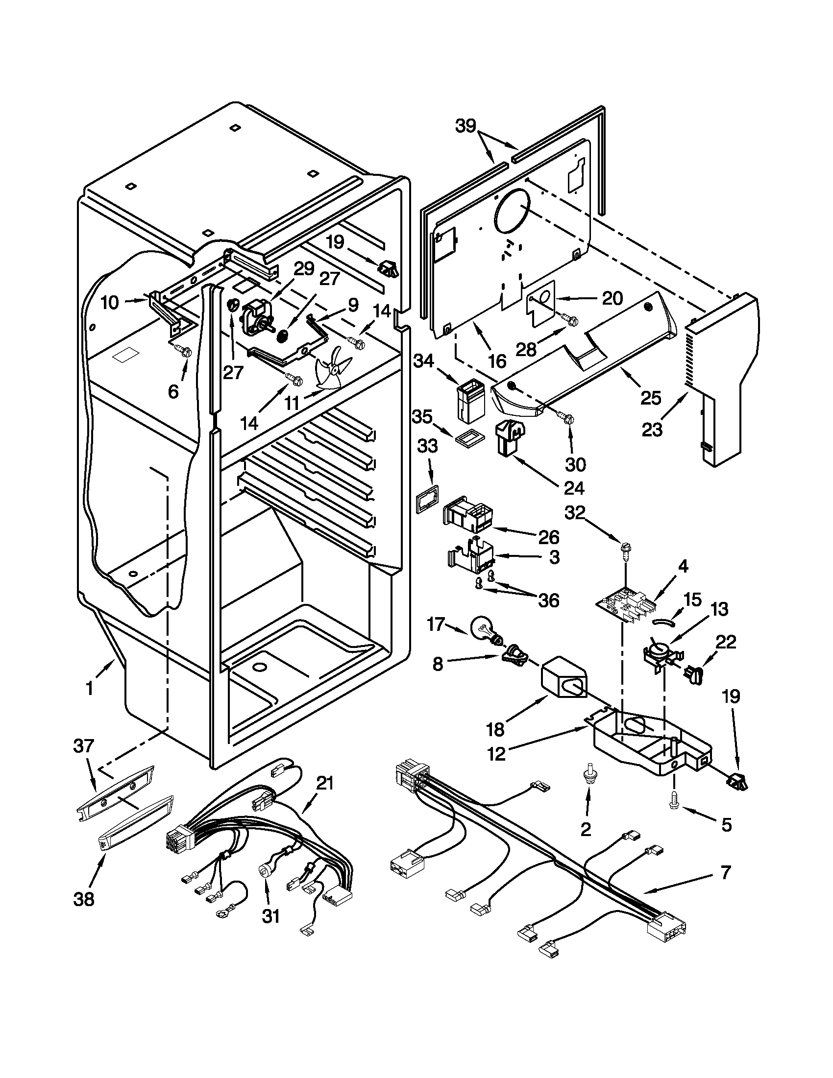 Whirlpool W8RXNGMBS00 liner parts diagram
