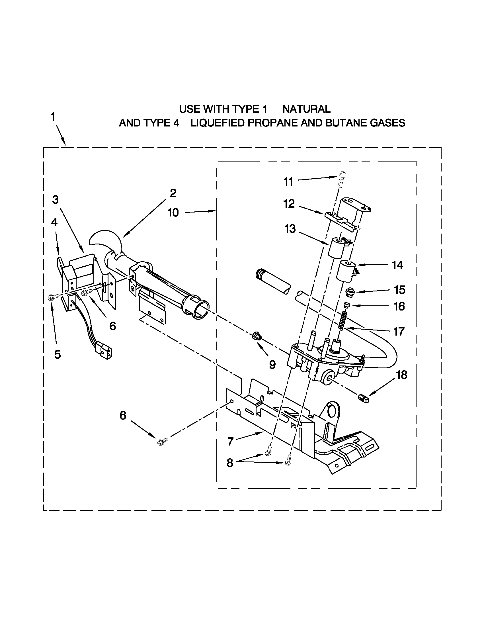 Roper RGD4640YQ2 8318272 burner assembly parts diagram