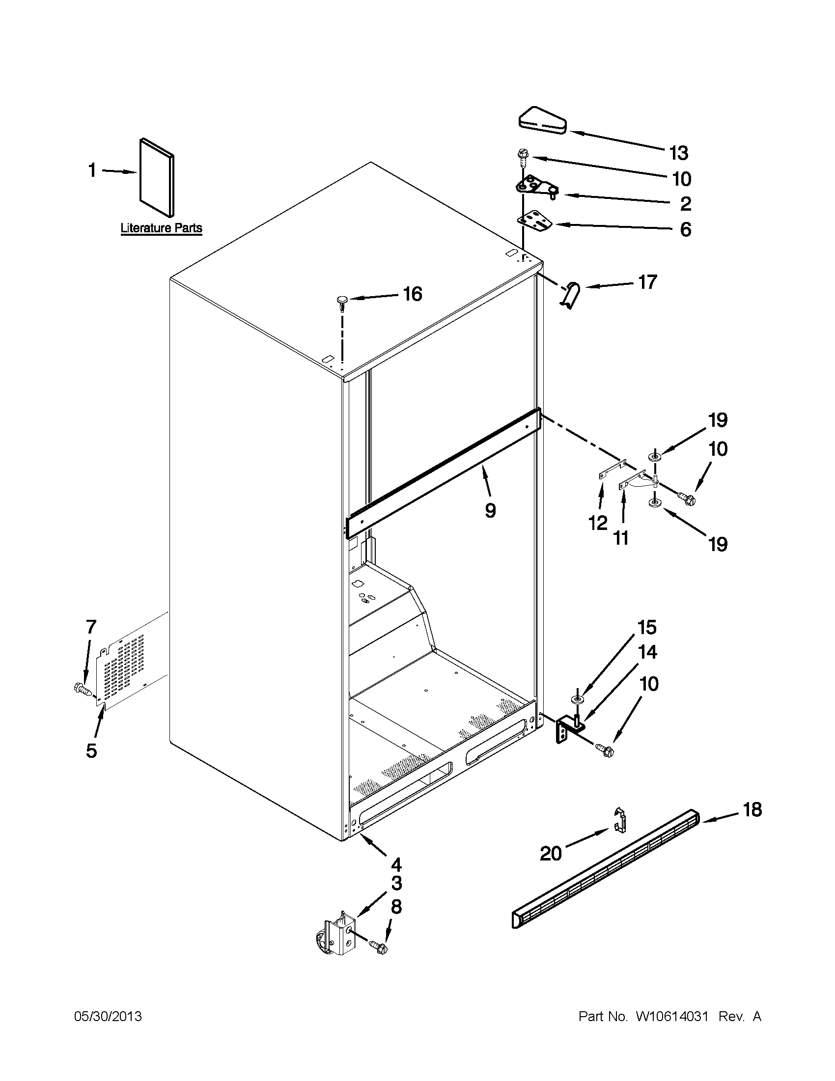 Maytag M8TXEGFBB00 cabinet parts diagram