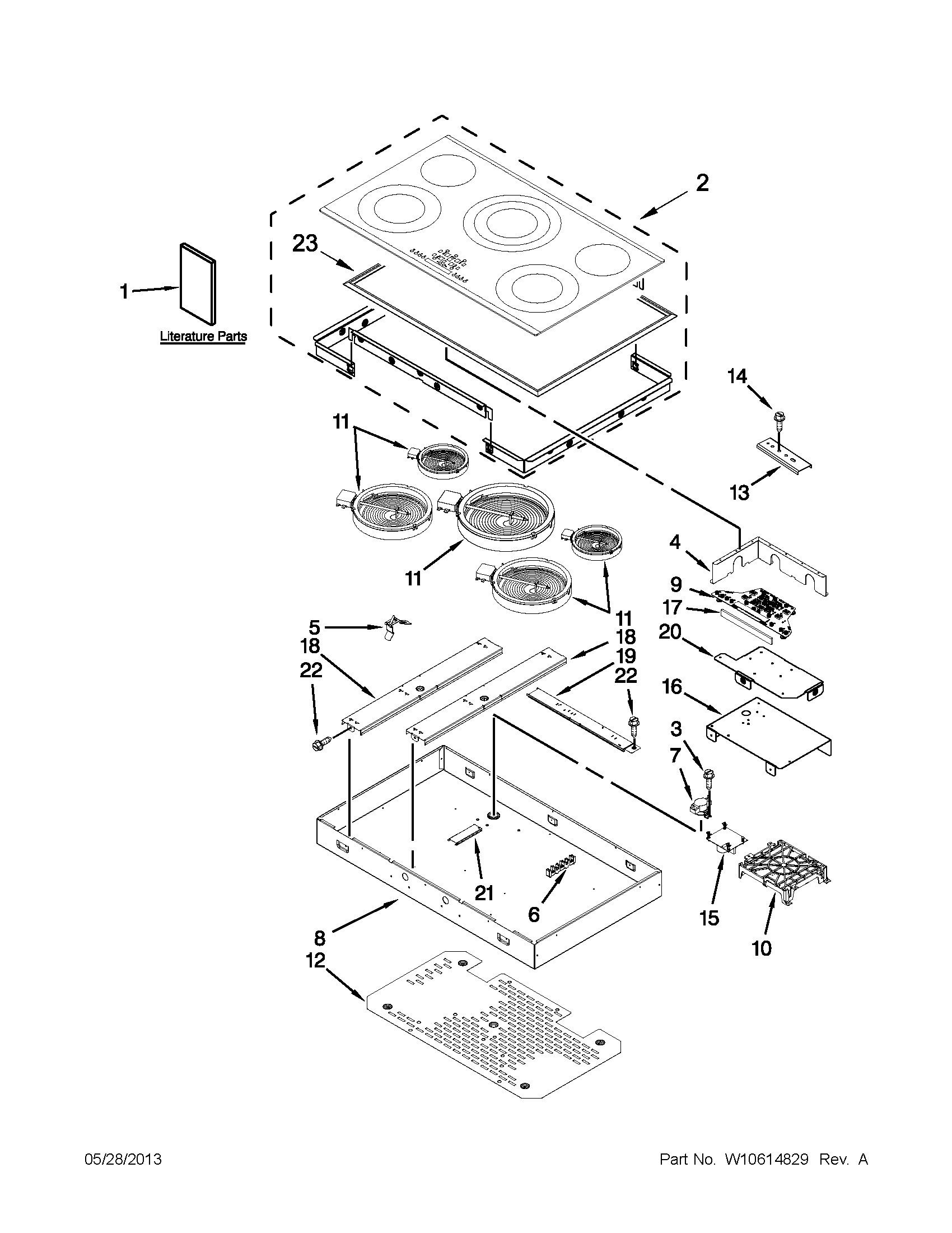 Jenn-Air JEC4536BS00 cooktop parts diagram