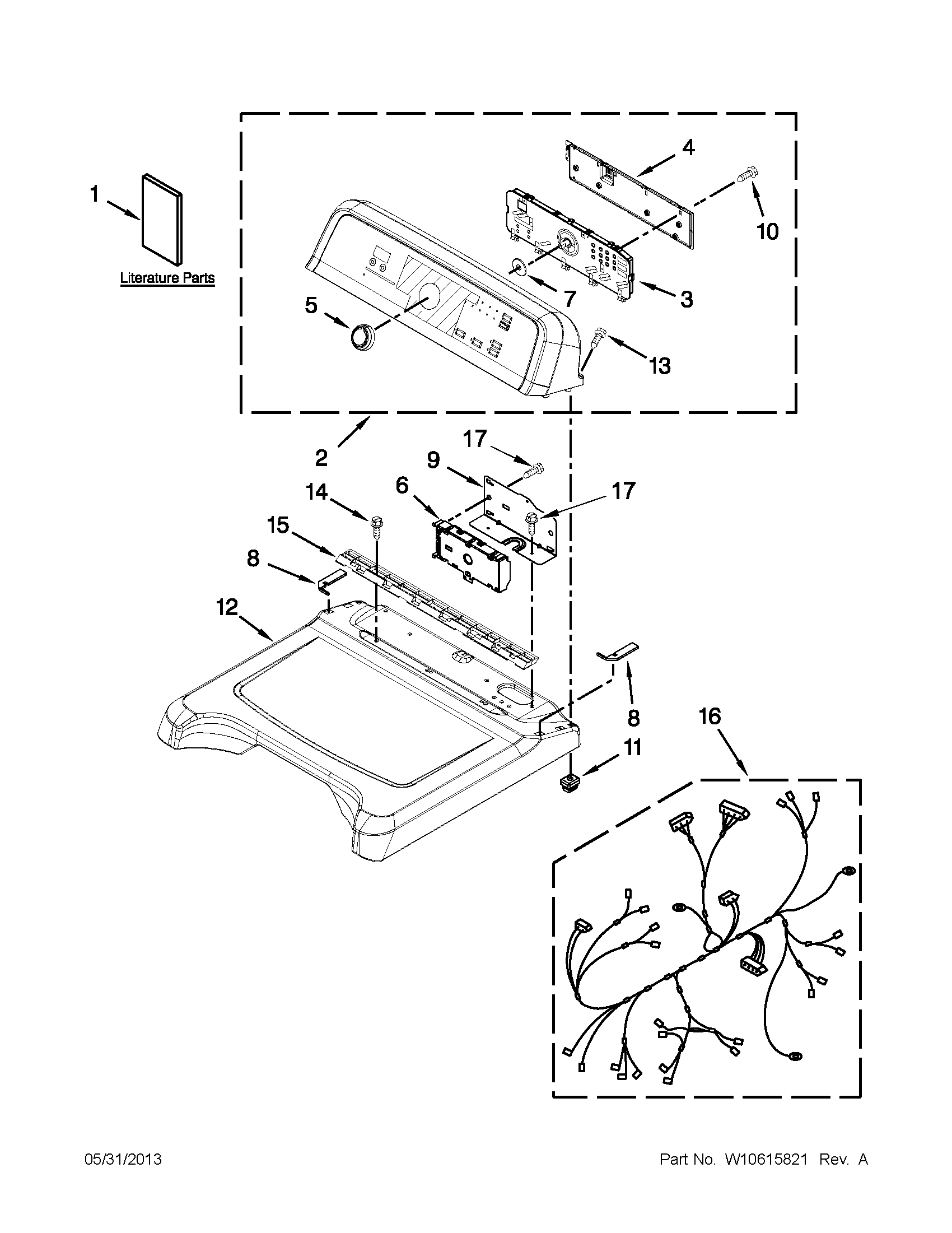 Maytag YMEDB950YG2 top and console parts diagram