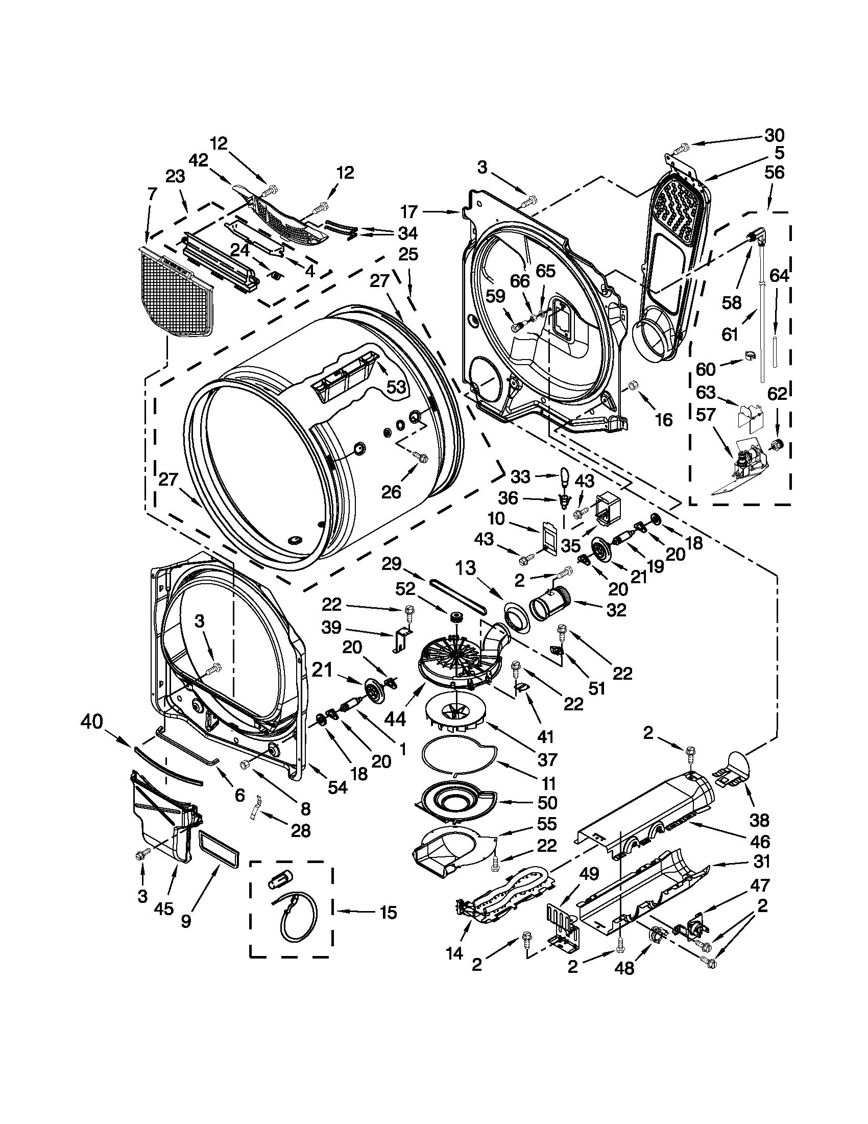 Maytag YMEDB950YG2 bulkhead parts diagram