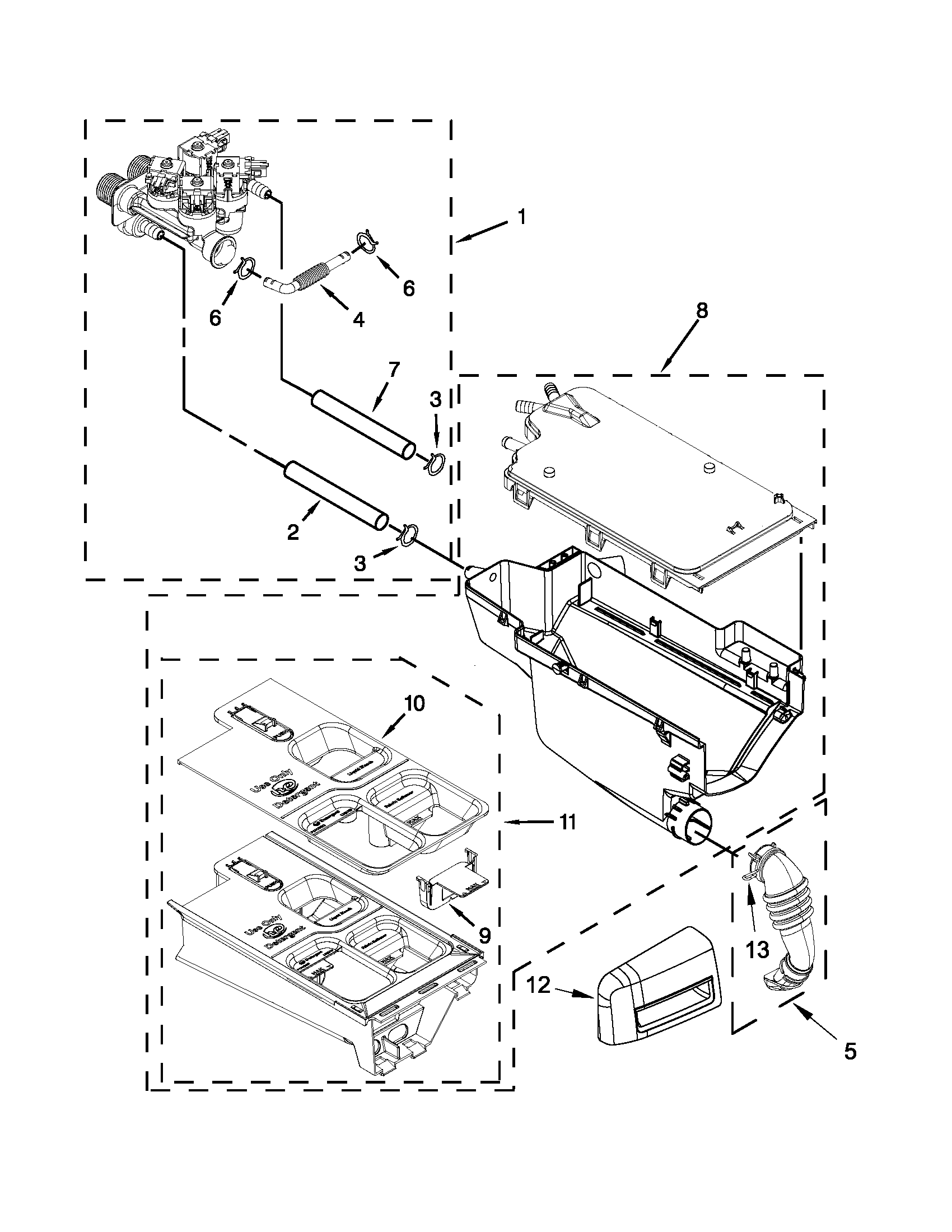 Maytag 7MMHW6000BW0 dispenser parts diagram