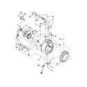 Whirlpool WFW97HEXL1 tub and basket parts diagram