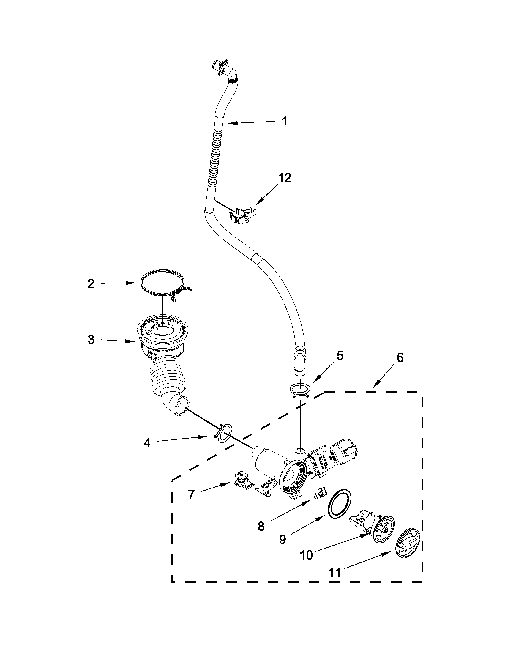 Whirlpool WFW97HEXR3 pump parts diagram