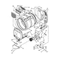 Maytag MLG24PDAXW3 upper and lower bulkhead parts diagram