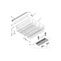 Whirlpool WDT710PAYH5 upper rack and track parts diagram
