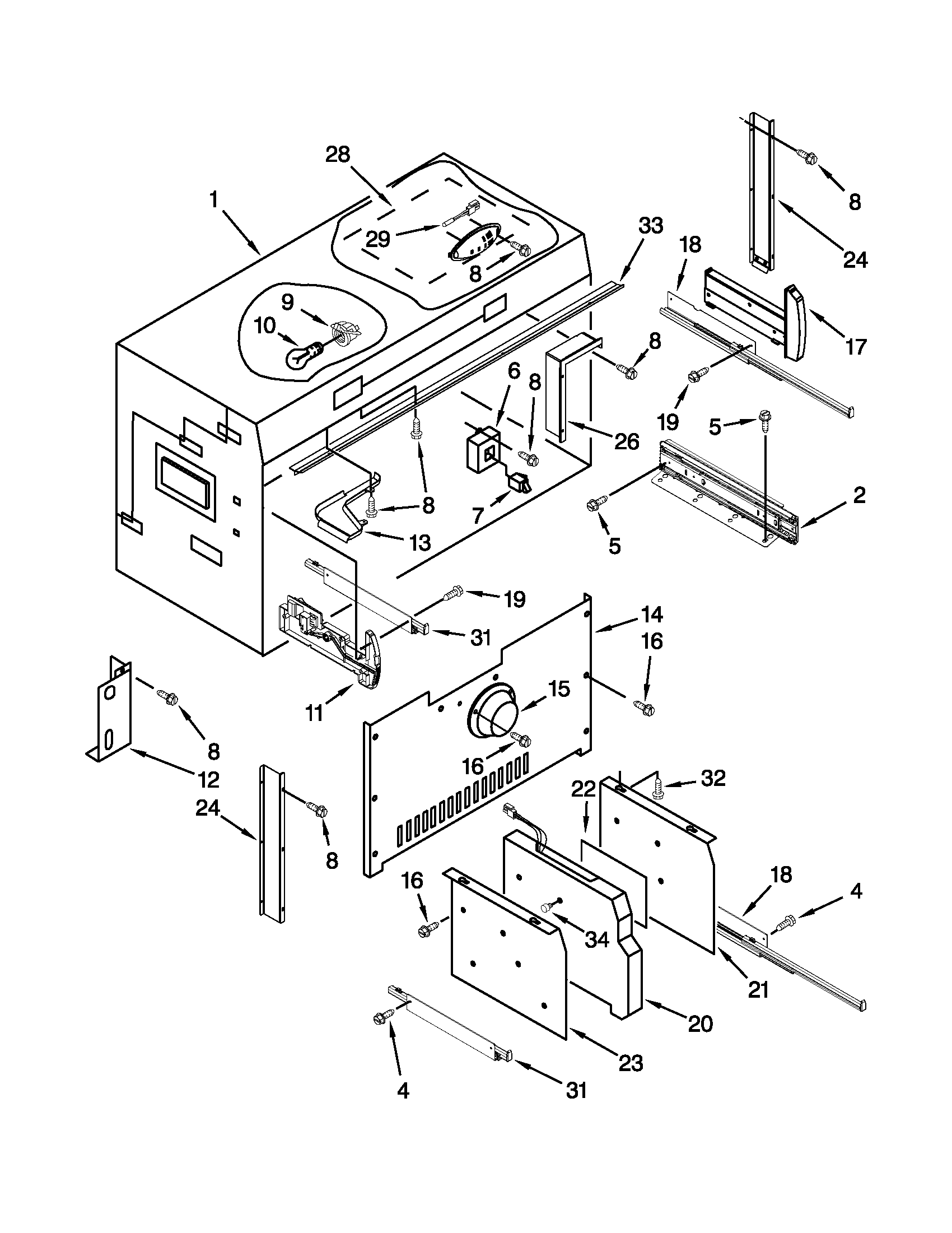 KitchenAid KBRO36FTX07 freezer liner parts diagram