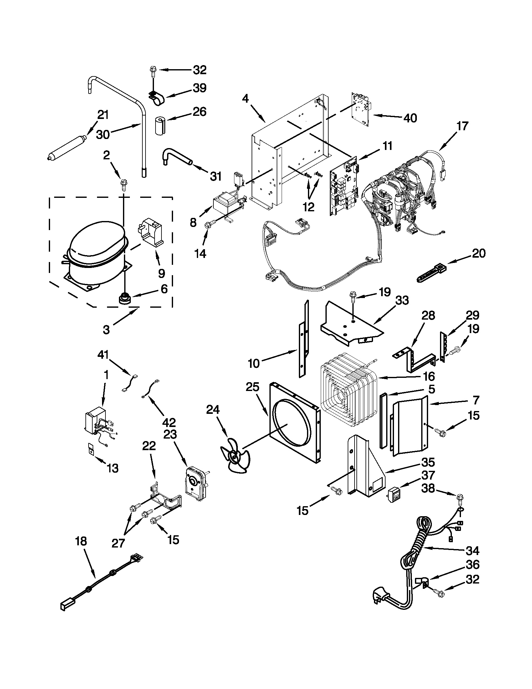 KitchenAid KBRO36FTX07 upper unit parts diagram