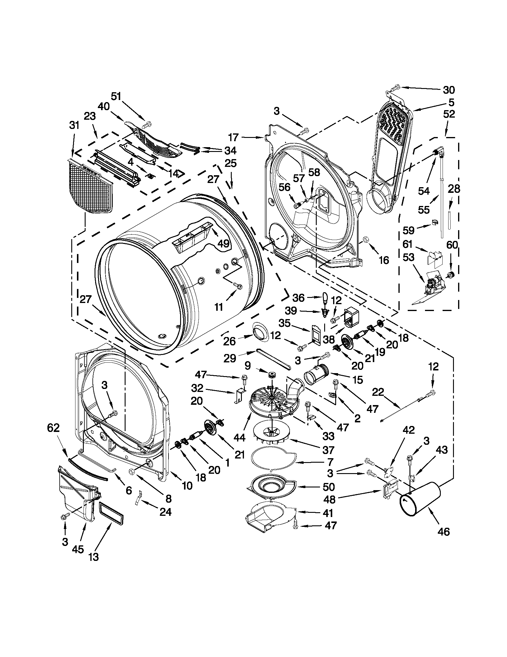 Whirlpool WGD8900BC0 bulkhead parts diagram