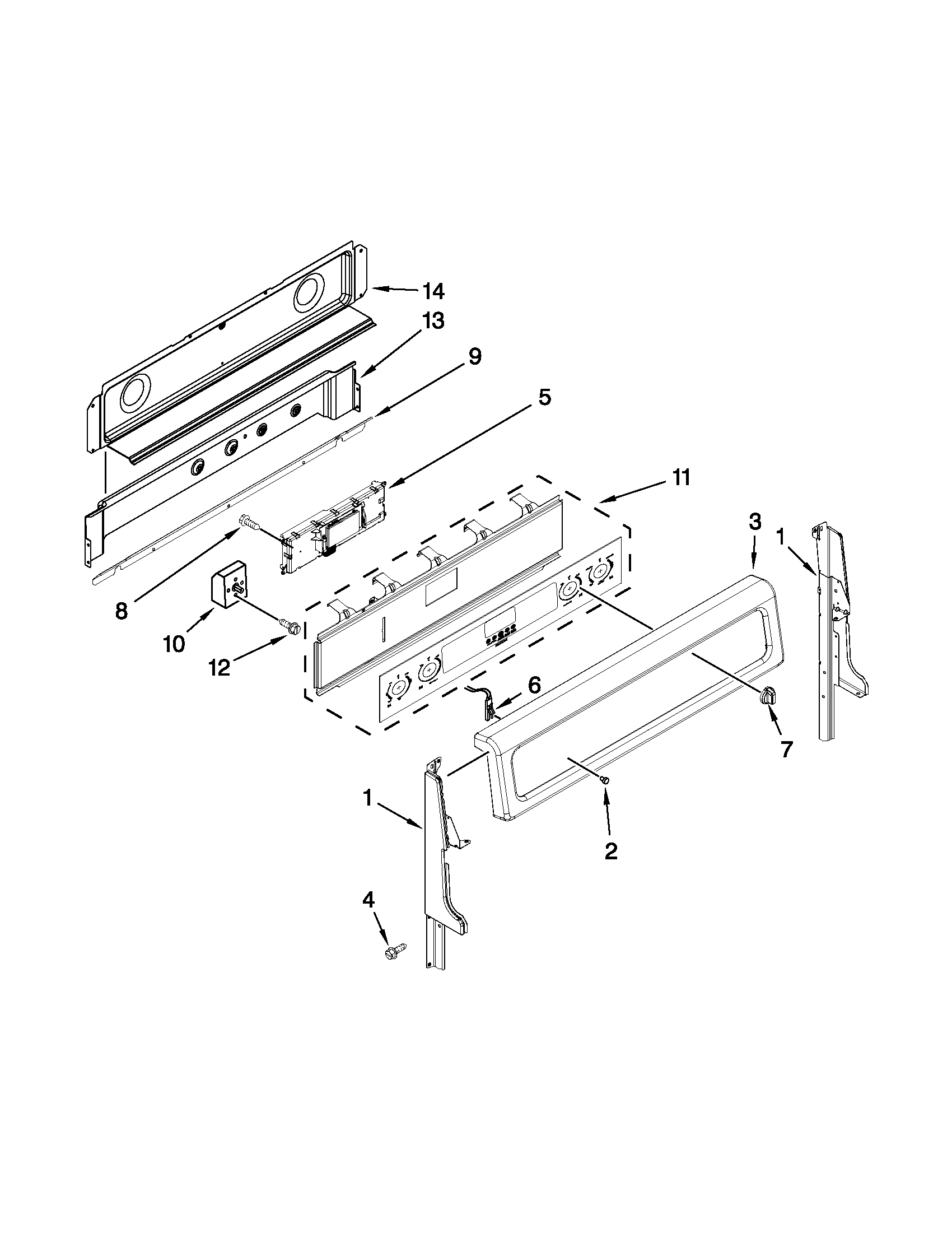 Maytag MET8776BS00 control panel parts diagram