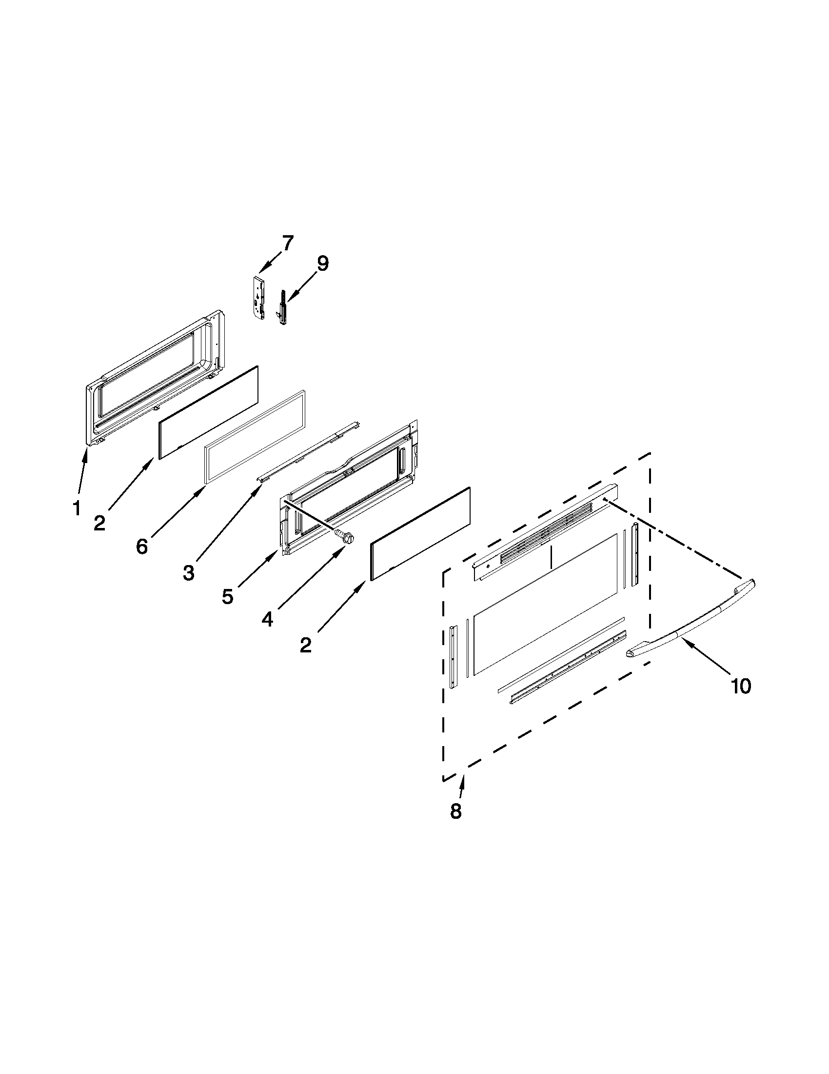 Maytag MET8776BS00 upper door parts diagram