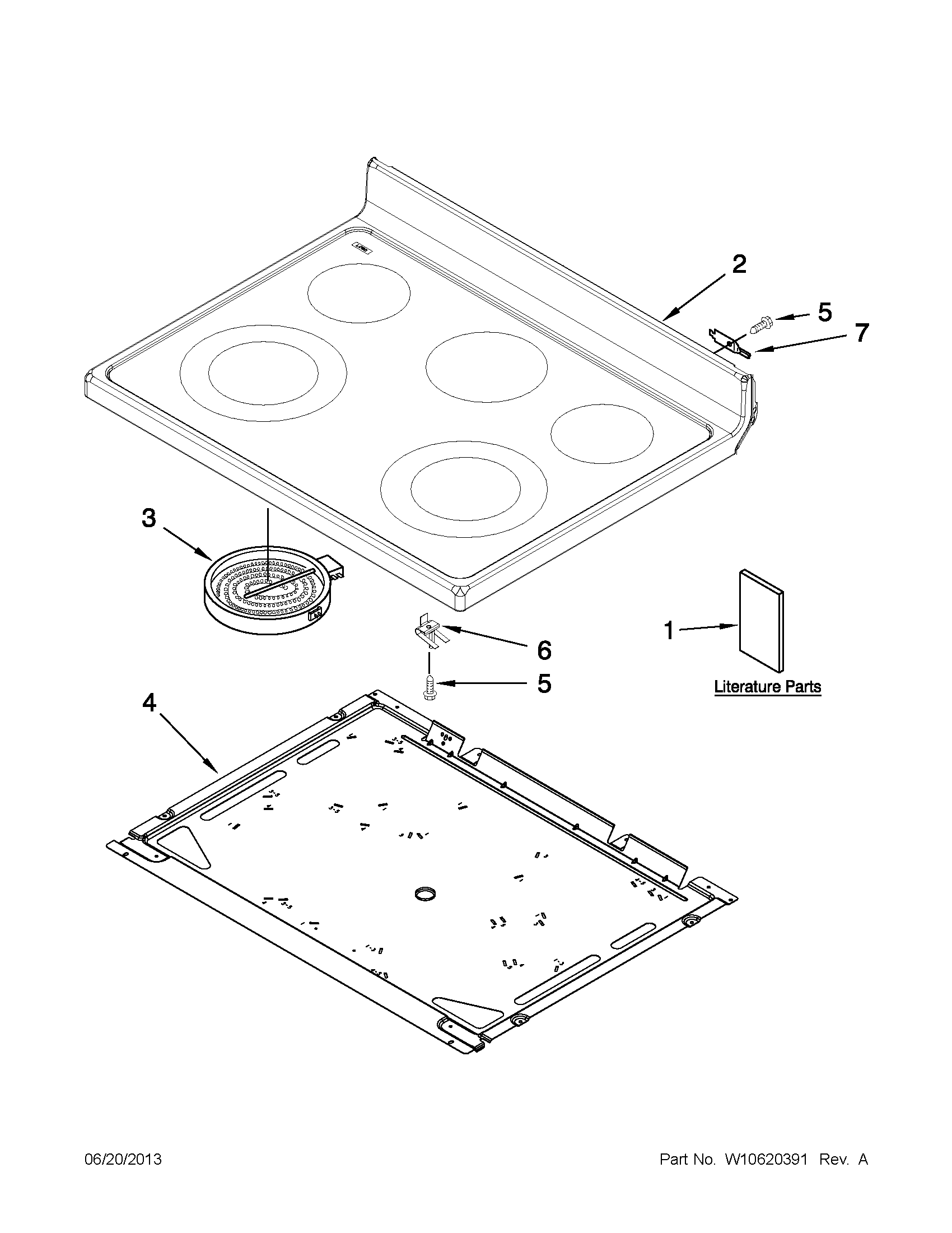 Maytag YMER7685BB0 cooktop parts diagram