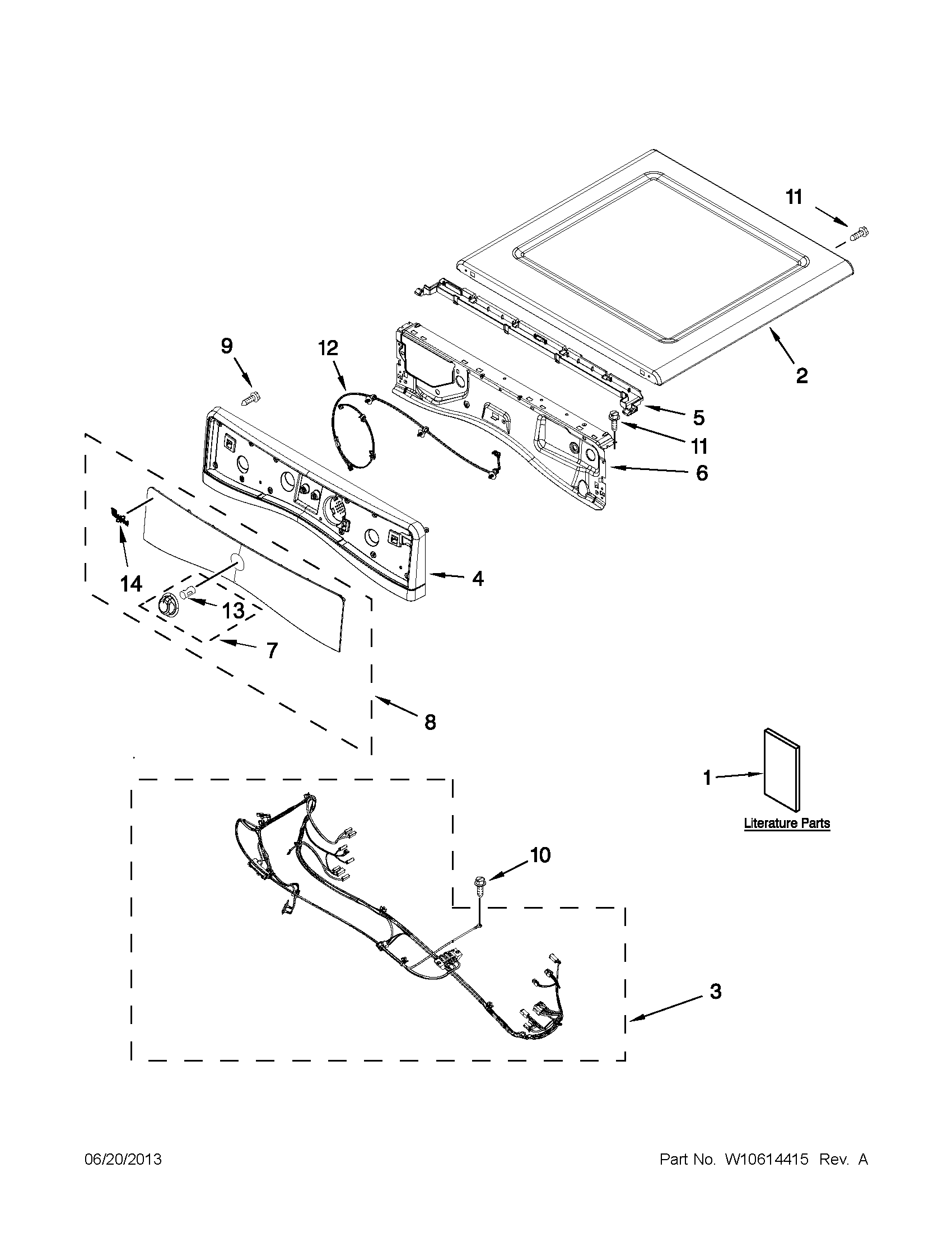 Whirlpool WGD96HEAC1 top and console parts diagram